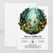 Enchanted Pastel Natuur Woodland Verjaardag Kaart (Voorkant / Achterkant)