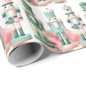 Enchanted Pastel Notenkrakers Waterverf Achtergron Cadeaupapier (Rol Hoek)