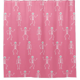 Enchanted Pastel Spooktacular Halloween Pink Douchegordijn
