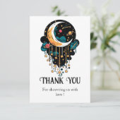 Enchanted Pastel Stars Baby shower Bedankkaart (Staand voorkant)