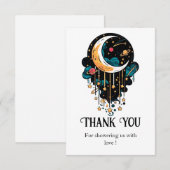 Enchanted Pastel Stars Baby shower Bedankkaart (Voorkant / Achterkant)