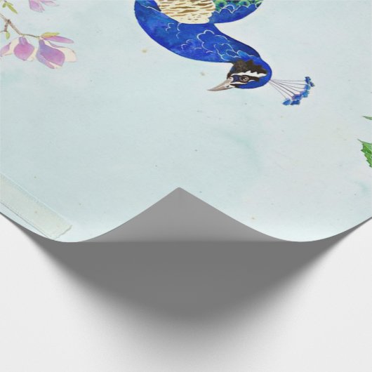 Enchanted Peacock | Chibi Peacock Gift Cadeaupapier (Hoek)