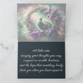 Enchanted Peacock Floral Wreath Kaart (Binnen)