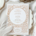 Enchanted Peacock Outline bruiloft uitnodiging<br><div class="desc">Onze Enchanted Peacock Outline Wedding Invitation is een artistieke ode aan huwelijksgelukzaligheid, die traditie met een vleugje grillen mengt. Uitgevoerd in een warme sepia-toon, toont de uitnodiging een symmetrische weergave van pauwencontouren, hun pluimen sierlijk uitrollen tot een romantische boog te vormen. Dit monochrome ontwerp, dat doet denken aan een klassieke...</div>
