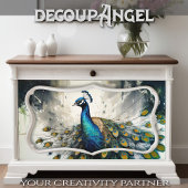 Enchanted Peacock's Grace - decoupage - Tissuepapier