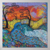 Enchanted Peacocks Poster (Voorkant)