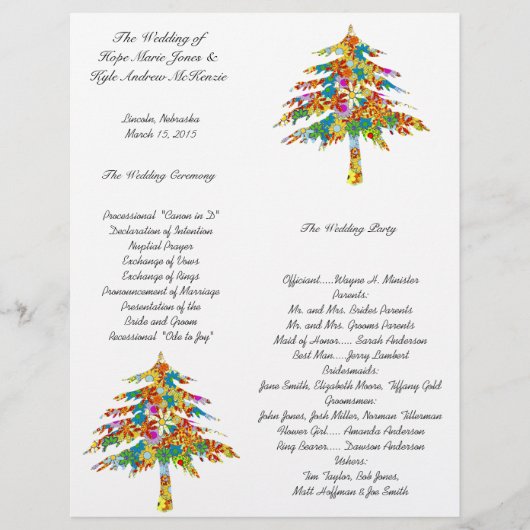 Enchanted Pine Tree Forest Wedding (Voorkant)