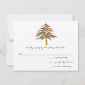 Enchanted Pine Tree Forest Wedding RSVP Kaartje (Voorkant)