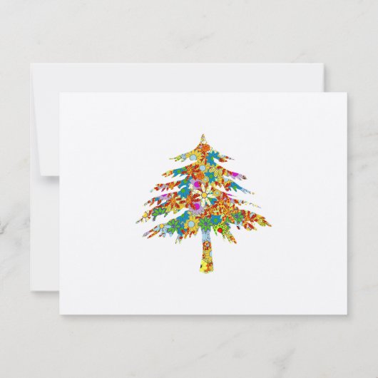 Enchanted Pine Tree Forest Wedding RSVP Kaartje (Achterkant)