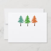 Enchanted Pine Tree Forest Wedding RSVP Kaartje (Achterkant)