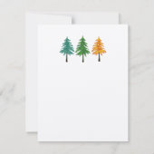 Enchanted Pine Tree Forest Wedding RSVP Kaartje (Achterkant)