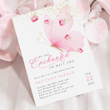 Enchanted Pink Butterfly Baby shower