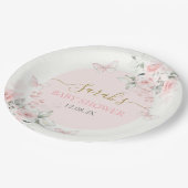 Enchanted Pink Butterfly Papieren Bordje (Gekanteld)