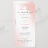 Enchanted Pink Fairy Tale Castle Huwelijksprogramm Programmakaart (Voorkant / Achterkant)