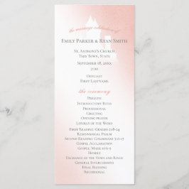 Enchanted Pink Fairy Tale Castle Huwelijksprogramm Programmakaart