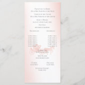 Enchanted Pink Fairy Tale Wedding Programme Programmakaart (Achterkant)