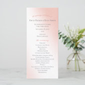 Enchanted Pink Fairy Tale Wedding Programme Programmakaart (Staand voorkant)