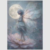 Enchanted Pink Fairy Watercolor Fantasy Decoupage Tissuepapier (Voorkant)