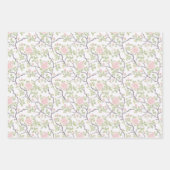 Enchanted Pink Flower Uil Verjaardag Inpakpapier Vel (Voorkant 3)