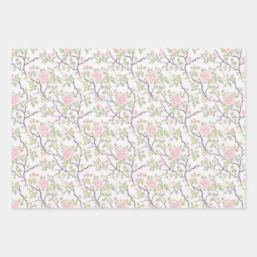 Enchanted Pink Flower Uil Verjaardag Inpakpapier Vel (Voorkant 3)