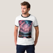 Enchanted Pink Moon Forest Tshirt Design (Voorkant volledig)