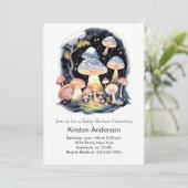 Enchanted Pink Mushroom Adventure Meisje Baby show Kaart (Staand voorkant)