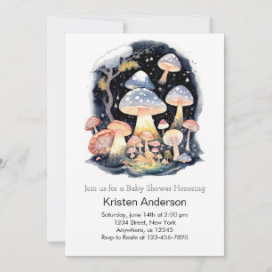 Enchanted Pink Mushroom Adventure Meisje Baby show Kaart
