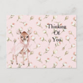 Enchanted Pink Roses Bloemenhert Denken aan jou Briefkaart (Voorkant)