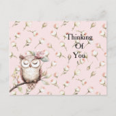 Enchanted Pink Roses Bloemenuil Denken aan jou Briefkaart (Voorkant)