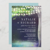 Enchanted Pond Evening Wedding Kaart (Voorkant / Achterkant)