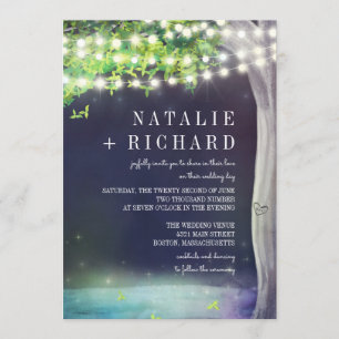 Enchanted Pond Evening Wedding Kaart