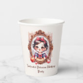 Enchanted Princess Birthday Invitation Snow White Papieren Bekers (Voorkant)