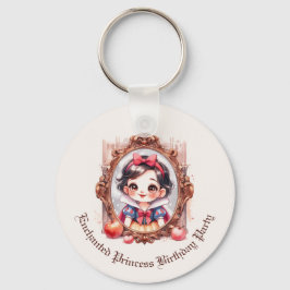 Enchanted Princess Birthday Invitation Snow White Sleutelhanger