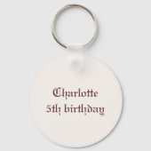 Enchanted Princess Birthday Invitation Snow White Sleutelhanger (Achterkant)