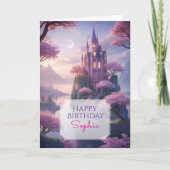 Enchanted Princess Castle Birthday Greeting Kaart (Voorkant)