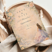 Enchanted Princess Fairytale Quinceañera Save The Date