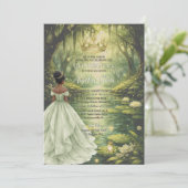 Enchanted Princess & Frog Fairytale Quinceañera  Kaart (Staand voorkant)