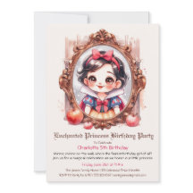 Enchanted Princess Verjaardag Uitnodiging Sneeuwwi