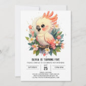 Enchanted Printable Bird Verjaardag Kaart (Voorkant)