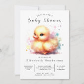 Enchanted Printable Duck Baby shower Kaart (Voorkant)