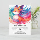 Enchanted Printable Fox Verjaardag Kaart (Staand voorkant)