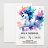Enchanted Printable Horse Verjaardag Kaart (Voorkant / Achterkant)