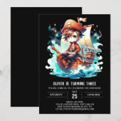 Enchanted Printable Pirate Birthday Kaart (Voorkant / Achterkant)