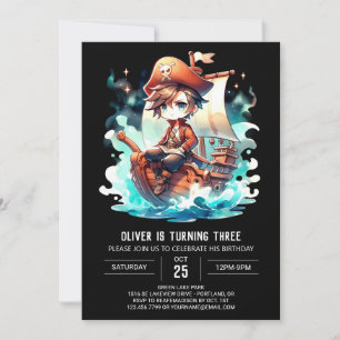 Enchanted Printable Pirate Birthday Kaart
