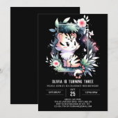 Enchanted Printable Tiger Birthday Kaart (Voorkant / Achterkant)