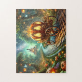 Enchanted Pumpkin Carriage Forest Path Legpuzzel (Verticaal)