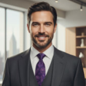 Enchanted Purple Rose Garden Stropdas