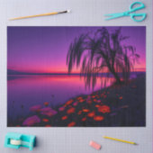 Enchanted Purple Twilight Willow Decoupage Paper Tissuepapier (Craft)