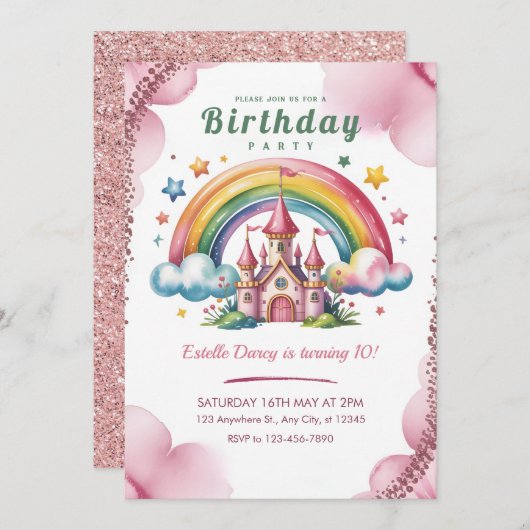 Enchanted Rainbow Castle Kaart (Voorkant / Achterkant)