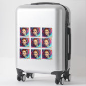 Enchanted Rainbow Hair Portrait Sticker (Koffer)